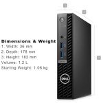 Dell OptiPlex 7000 7010 MFF 1.2L Micro Form Factor Business Desktop Computer, Intel Hexa-Core i5-12500T (Beat i7-11700T), 32GB DDR4 RAM, 1TB PCIe SSD, WiFi 6, Bluetooth, Windows 11 Pro