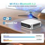 Mini PC i9 Intel Core i9-11900H(4.9GHz, 8C/16T), 16GB DDR4 512GB SSD, W-11 Pro Mini Desktop Computer 4K Triple Display, 2.5G Dual LAN, WiFi6, BT5.2, 6X USB Ports, MGI9 Micro PC for Home/Office