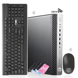 HP Micro PC EliteDesk 800 G4 Windows 11 Tiny Desktop,i5 Hexa-Core Mini Business Computers 32GB Ram 1TB NVMe M.2 SSD,WiFi,BT,HDMI,DP,USB-C,4K Support,Wireless K&M + TJJ Mouse PAD (Renewed)