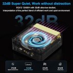 Beelink EQi12 Mini PC, Intel Core-i5 12450H(8C/12T, Up to 4.4GHz), 24GB LPDDR5 5200MHz 500GB PCle4.0 SSD, Mini Computer Dual 1000M LAN, 4K Dual HDMI, Built-in Power Supply Home/Office Micro PC