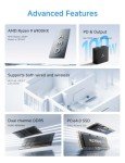MINISFORUM UM690 Slim Mini PC AMD Ryzen 9 6900HX DDR5 32GB RAM 1TB PCIe4.0 SSD Micro PC, 1x USB4(8K) + 1x HDMI + 1x DP Outputs 2.5G LAN WiFi6E BT5.3, Radeon 680M Graphics Desktop Computer