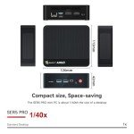 Beelink SER5 Mini PC AMD Ryzen 7 5850U(8C/16T,up to 4.4GHz), Mini Computers 16GB DDR4 RAM 1TB M.2 2280 PCIe3.0x4 SSD Dual LAN, Support 4K Three Screen Display/WiFi6/BT5.2/Office Micro PC