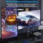 Beelink EQi12 Mini PC, Intel Core-i5 12450H(8C/12T, Up to 4.4GHz), 24GB LPDDR5 5200MHz 500GB PCle4.0 SSD, Mini Computer Dual 1000M LAN, 4K Dual HDMI, Built-in Power Supply Home/Office Micro PC