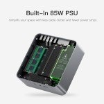 Beelink EQR5 Mini PC, AMD Ryzen 5 5650U(6C/12T, Up to 4.2GHz), Mini Computer 8G DDR4 RAM 500GB NVMe PCIe3.0x4 SSD, Micro PC 4K@60Hz Dual Display Dual HDMI/WiFi6/BT5.2/1000Mbps