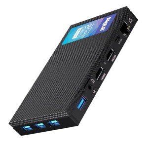 MeLE Quieter3Q Fanless Mini PC 16GB DDR4 512GB ROM Tiny Desktop PC Celeron N5105(up to 2.9GHz) Micro Computer Dual HDMI 4K@60, VESA Mount, Gigabit Ethernet 2.4G&5G WiFi for Home/Office
