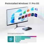 MeLE Quieter3Q Fanless Mini PC 16GB DDR4 512GB ROM Tiny Desktop PC Celeron N5105(up to 2.9GHz) Micro Computer Dual HDMI 4K@60, VESA Mount, Gigabit Ethernet 2.4G&5G WiFi for Home/Office