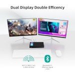 MeLE Quieter3Q Fanless Mini PC 16GB DDR4 512GB ROM Tiny Desktop PC Celeron N5105(up to 2.9GHz) Micro Computer Dual HDMI 4K@60, VESA Mount, Gigabit Ethernet 2.4G&5G WiFi for Home/Office