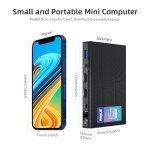 MeLE Quieter3Q Fanless Mini PC 16GB DDR4 512GB ROM Tiny Desktop PC Celeron N5105(up to 2.9GHz) Micro Computer Dual HDMI 4K@60, VESA Mount, Gigabit Ethernet 2.4G&5G WiFi for Home/Office