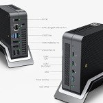 MINISFORUM Venus Series UM560 Mini PC AMD Ryzen 5 5625U Micro PC, 16G RAM 512GB SSD, 2xHDMI + 2xUSB-C 4K Outputs, 2.5G LAN, 4X USB Port, AMD Radeon Graphics Small Form Factor