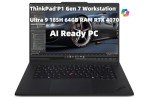 NewLenovo ThinkPad P1 Gen 7 Mobile Workstation Laptop 16 inch WQXGA Display Intel.Core Ultra 9 185H 64GB RAM 4TB SSD AI PC RTX 4070 Graphics Backlit KYB Fingerprint Thunderbolt 4 Copilot Win 11 Pro