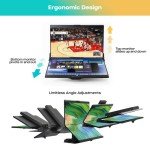 Mobile Pixels Geminos (2 x 24 inch) IPS Dual Stacked Computer Monitors with 65W USB-C Charging, 1080P Webcam&Speakers, All-Inclusive Workstation PC Monitor, USB-A/USB-C/HDMI, Ergo Design(2 Monitors)