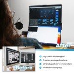 Mobile Pixels Geminos (2 x 24 inch) IPS Dual Stacked Computer Monitors with 65W USB-C Charging, 1080P Webcam&Speakers, All-Inclusive Workstation PC Monitor, USB-A/USB-C/HDMI, Ergo Design(2 Monitors)