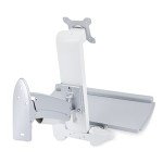 StarTech.com Wall Mount Workstation, Full Motion Sit Stand Desk w/Height Adjustable VESA Monitor Arm & Keyboard Tray, Ergonomic Wall Mounted Computer Workstation, Single Display, TAA