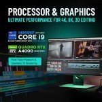 CPU Solutions Express Video Editing PC, CEV-8910-4K 8K 3D Video Editing Workstation - Intel i9-14900KF, 6.0GHz 24-Core, 128GB DDR5, 2TB NVMe SSD, Quadro RTX A4000, Windows 11 Pro Computer Tower