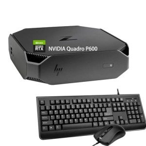 HP Z2 Mini G4 Workstation Desktop Micro PC, NVIDIA Quadro P600 2GB, Intel core i7-8700T up to 4.00 GHz, 16GB DDR4 RAM, 512GB SSD, WiFi, Keyboard, Mouse, Windows 10 Pro (Renewed)