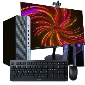 HP Custom Workstation PC Desktop Computer, GeForce K1200 4GB GPU, Intel Core i5, 32GB DDR4, 1TB SSD, Built-in Wi-Fi AX200, Win 10 Pro, New 22in LCD Monitor, Cherry Keyboard (Renewed)