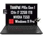 Lenovo ThinkPad P16s Mobile Workstation & Business Laptop (16" FHD+, Intel 12-Core i7-1260P, 32GB RAM, 1TB SSD, NVIDIA T550), Backlit Keyboard, Webcam, Wi-Fi 6E, IST Cable, Win 11 Pro, Black - 2024