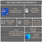 Lenovo ThinkPad P14s Mobile Workstation 14" Touchscreen FHD+ Business Laptop Computer, Intel i7-1260P, 48GB DDR4 RAM, 1TB PCIe SSD, WiFi6 E, Backlit Keyboard, Fingerprint Reader, Win 10 Pro, Tilsiy