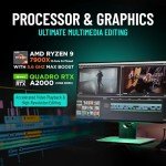 CPU Solutions Express HD Video Editing PC, CEV-8809 - HD Video Editing Workstation - Ryzen 9 7900X, 5.6Ghz 12-Core, 32GB DDR5 RAM, 2TB NVMe SSD, Quadro RTX A2000, Windows 11 Pro Computer Tower