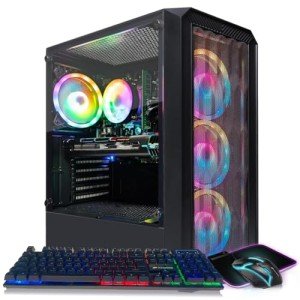 STGAubron Gaming PC Computer Desktop, GeForce RTX 2060 M 6G, Intel Core i7 up to 3.9GHz, 16G RAM, 512G SSD, WiFi 6, BT 5.2, RGB Fan x4, RGB Mouse Pad, Windows 10 Home