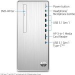 HP TP01-2165Z Desktop AMD Ryzen 5 5600G 16 GB RAM 2TB SATA HDD + 256GB SSD W11H