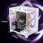 Gaming PC Desktop Computer,Intel Core i7 Desktop,Operating at A Frequency of 3.4-3.9 GHz,RX590 Graphics Card with 8GB GDDR5 Video Memory,16GB RAM, 1TB NVME SSD,WiFi 5.0,RGB Fan x5,Windows 11 Home