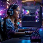 STGAubron Gaming PC Computer Desktop, GeForce RTX 2060 M 6G, Intel Core i7 up to 3.9GHz, 16G RAM, 512G SSD, WiFi 6, BT 5.2, RGB Fan x4, RGB Mouse Pad, Windows 10 Home
