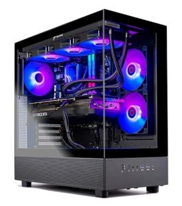 Skytech Azure Gaming PC Desktop, Ryzen 7 9800X3D 4.7 GHz (5.2 GHz Turbo Boost), NVIDIA RTX 5080 16GB GDDR7, 2TB SSD, 32GB DDR5 RAM 6000 RGB, 850W Gold ATX 3.0 PSU, 360mm ARGB AIO, Wi-Fi, Win 11 Home