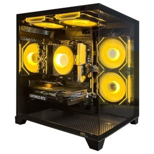 AEXPXO Gaming PC Desktop,Prebuilt Gaming Computer with,AMD Ryzen 5 5600X 3.7GHz,RTX4060 8GB GDDR6,32GB DDR4 RAM 3200MHz,1TB NVME SSD,ARGB Cooling Fan,600W Gold Power,Supply WiFi Support