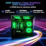 ALCPOK Desktop Computer AMD Ryzen 7 5700G,Pre Built PC 16GB DDR4 RAM,1TB M.2 SSD,Integrated Graphics,550W PSU,ARGB Fans,Computer PCs for Office Education