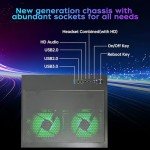 ALCPOK Desktop Computer AMD Ryzen 7 5700G,Pre Built PC 16GB DDR4 RAM,1TB M.2 SSD,Integrated Graphics,550W PSU,ARGB Fans,Computer PCs for Office Education
