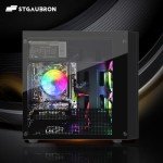 STGAubron Gaming Desktop, Radeon RX 560 4G GDDR5, Intel 10th Gen G5905 3.5G, 16G DDR4, 512G SSD, 600M WiFi, BT 5.0, RGB Fan x2, Windows 11 Home