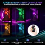 ALCPOK Desktop Computer AMD Ryzen 7 5700G,Pre Built PC 16GB DDR4 RAM,1TB M.2 SSD,Integrated Graphics,550W PSU,ARGB Fans,Computer PCs for Office Education