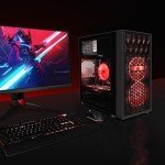 STGAubron Gaming Desktop, Radeon RX 560 4G GDDR5, Intel 10th Gen G5905 3.5G, 16G DDR4, 512G SSD, 600M WiFi, BT 5.0, RGB Fan x2, Windows 11 Home