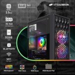 STGAubron Gaming Desktop, Radeon RX 560 4G GDDR5, Intel 10th Gen G5905 3.5G, 16G DDR4, 512G SSD, 600M WiFi, BT 5.0, RGB Fan x2, Windows 11 Home