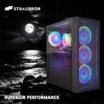 STGAubron Gaming PC Computer Desktop, Radeon RX 580 8G, Intel Core I7 8th up to 4.1GHz, 16G DDR4, 512G SSD, 600M WiFi, BT 5.0, RGB Fan x4, Windows 11 Home