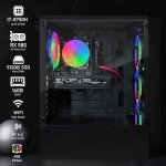 STGAubron Gaming PC Computer Desktop, Radeon RX 580 8G, Intel Core I7 8th up to 4.1GHz, 16G DDR4, 512G SSD, 600M WiFi, BT 5.0, RGB Fan x4, Windows 11 Home