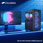 STGAubron Gaming PC Computer Desktop, Radeon RX 580 8G, Intel Core I7 8th up to 4.1GHz, 16G DDR4, 512G SSD, 600M WiFi, BT 5.0, RGB Fan x4, Windows 11 Home