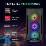 Skytech Shadow Gaming PC Desktop, Ryzen 5 5600 3.5 Ghz (4.4GHz Turbo Boost), AMD RX 6600 8GB GDDR6, 1TB SSD, 16GB DDR4 RAM 3200, 650W Gold PSU, Wi-Fi, Win 11 Home