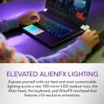 Alienware X16 R2 Gaming Laptop - 16-inch QHD+ 240Hz 3ms Display, Intel Core Ultra 9-185H, 32GB LPDDR5X RAM, 1TB SSD, NVIDIA GeForce RTX 4080 12GB GDDR6, Windows 11 Home, Onsite Service - Lunar Silver