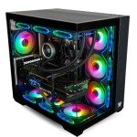 Panorama Gaming Desktop PC (NVD GeForce RTX 5090, Intel 24-Core i9-14900KF Processor, 96GB DDR5 RAM, 2x2TB NVMe Gen4 SSD, WaterCooled, HDMI, WiFi 7 + BT, Windows 11 Pro) PreBuilt RGB Gamer Computer