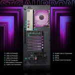 STGAubron Gaming PC Desktop, GeForce RTX 2060 6G GDDR6, Intel Core i7 up to 3.9 GHz, 16G RAM, 512G SSD, WiFi, BT 5.0, RGB Fan x6, RGB BT Sound Bar, Windows 10 Home