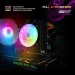 STGAubron Gaming PC Desktop, GeForce RTX 2060 6G GDDR6, Intel Core i7 up to 3.9 GHz, 16G RAM, 512G SSD, WiFi, BT 5.0, RGB Fan x6, RGB BT Sound Bar, Windows 10 Home