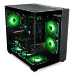 Panorama Gaming PC (GeForce RTX 5080, 16-Core Ryzen 9 9950X CPU, 96GB DDR5 RAM, 2x2TB Gen4 NVMe SSD, Water-Cooled, WiFi 6E + BT 5.3, W11 Pro) Best 2025 Prebuilt RGB Tower Desktop Computer for Gamers