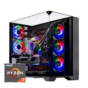 Skytech O11V Gaming PC Desktop, Ryzen 7 7800X3D 4.2 GHz (5GHz Turbo Boost), NVIDIA RTX 4070 Ti Super 16GB GDDR6X, 1TB Gen4 SSD, 32GB DDR5 RAM 5600 RGB, 850W Gold PSU, 360mm ARGB AIO, Wi-Fi