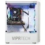 ViprTech Mutineer Gaming PC Desktop - Intel Core i7 (3.8GHz), GeForce GTX 1660 Super 6GB, 16GB RAM, 512GB NVMe SSD, RGB Keyboard Mouse Mousepad, WiFi, Bluetooth, Win 10, Streaming, Editing, White