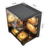HELLOLAND Gaming PC Desktop -AMD Ryzen 7 5700X 3.4 GHz-RTX 4060 8GB-32GB DDR4 RAM-1TB M.2 SSD-240 Liquid Cooler -WiFi & Bluetooth -RGB Fans-Windows 11 Pro Computer-Black