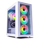 Phantom - Prebuilt Gaming PC Desktop Computer - Intel i7 Xeon 3.5GHz - 16GB RAM - 512GB M.2 SSD WiFi/BT, Win 11 Pro - Gaming Computer Tower, Pre Built PC Gaming - 1 Year Warranty (RX580 - White)