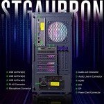 STGAubron Gaming Desktop PC, GeForce RTX 2060 Super 8G, Intel Core i7 up to 3.9G, 32G Ram, 1TB SSD, WiFi, BT 5.0, RGB BT Sound Bar & Headset Mic, Windows 10 Home