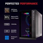 Skytech O11V Gaming PC Desktop, Ryzen 7 7800X3D 4.2 GHz (5GHz Turbo Boost), NVIDIA RTX 4070 Ti Super 16GB GDDR6X, 1TB Gen4 SSD, 32GB DDR5 RAM 5600 RGB, 850W Gold PSU, 360mm ARGB AIO, Wi-Fi